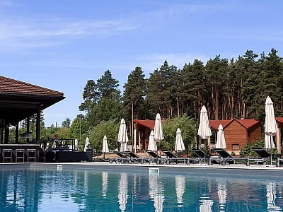 Літній басейн в заміському комплексі TITA Family House у селі Гнідин, Київської області