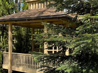 альтанки та зона BBQ в заміському комплексі Tysha Forest Club в селі Романків біля Києва