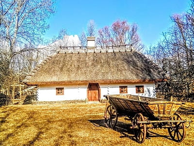 архітектурний ансамбль Наддніпрянщини XVIII сторіччя в музеї козацької історії просто неба "Мамаєва Слобода" в Києві