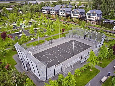 Спортивний майданчик в заміському комплексі "Selfish Club" в селі Кийлів Київської області