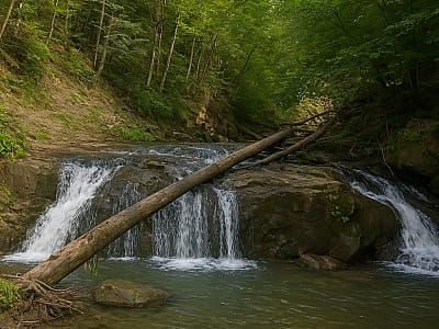 Водоспад Магура в Карпатах — мальовничий каскад на річці Ілемка біля села Ілемня. Затишне місце для фото, прогулянок і відпочинку серед природи.