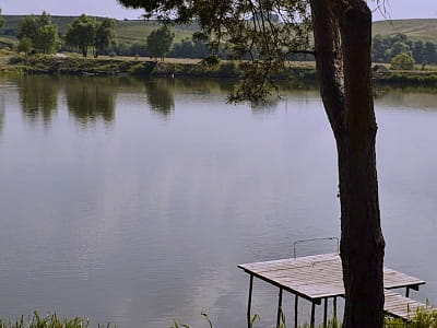 зариблене озеро в заміському комплексі DERGACHOV в селі Верем'я Київської області