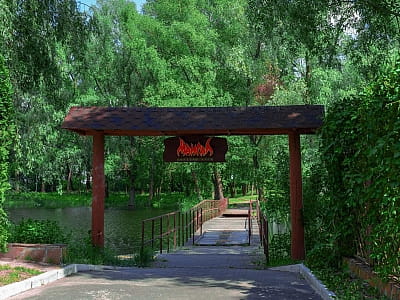 острів мангалів в комплексі Selena Family Resort біля Черкас