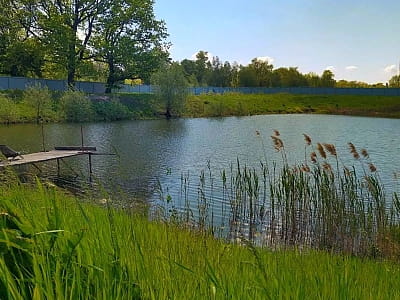 озеро для риболовлі в заміському комплексі Bulanovo в селі Буланове Полтавської області