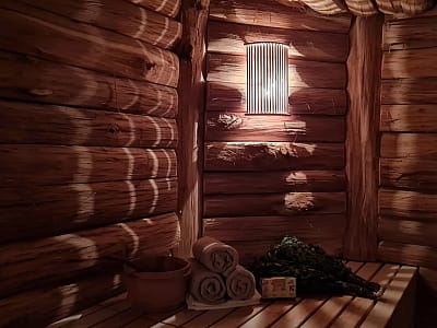 лазня на дровах в заміському комплексі Bulanovo в селі Буланове Полтавської області