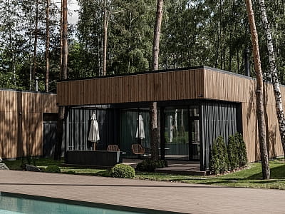 літній відкритий басейн в заміському комплексі DOM у Київській області