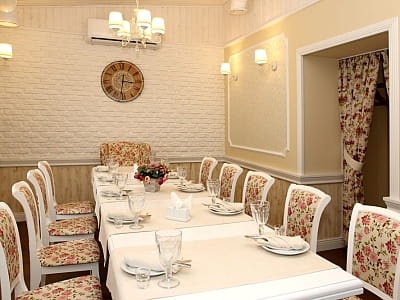 Зал Прованс ресторану в заміському комплексі «Лубенська Слобода» у мальовничому куточку Полтавщини, лише за два кілометри від історичного міста Лубни