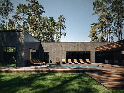 номери у корпусі, просторі котеджі, затишні шале та вілли у заміському комплексі Verholy Relax Park у селі Соснова Полтавської області