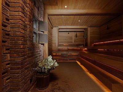 Лазня на дровах в заміському комплексі ARDEN PALACE Medical Resort & SPA в селищі Сатанів Хмельницької області