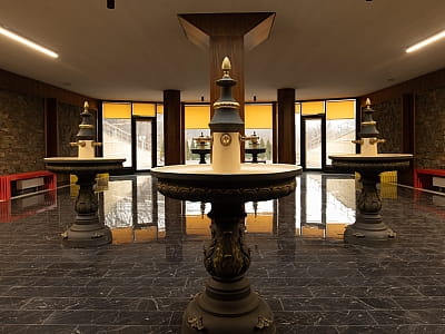 бювет (лікувальні води Збручанського родовища: “Збручанська” та "РОПА") у заміському комплексі ARDEN PALACE Medical Resort & SPA у селищі Сатанів Хмельницької області