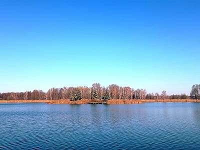 Озеро нижнє Велике в національному природному парку «Залісся» в Київській області