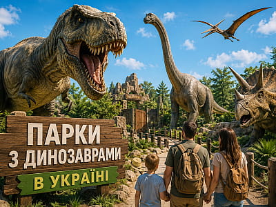 Парки з динозаврами в Україні для всієї родини. Реалістичні динозаври, тематичні парки, цікаві розваги для дітей та сімейний відпочинок.