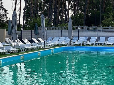 відкритий басейн з підігрівом в заміському комплексі Dacha у селі Сокирна Черкаської області