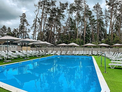 відкритий басейн з підігрівом в заміському комплексі Dacha у селі Сокирна Черкаської області