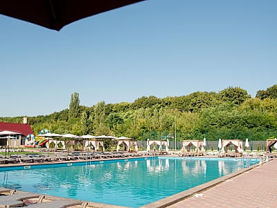 Літній відкритий басейн в заміському відпочинковому комплексі Viktoria SPA Relax у селі Коршовець неподалік Луцька