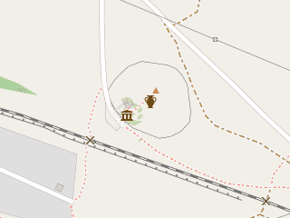 Розташування Царський курган на мапі; Data: © OpenStreetMap contributors, SRTM, GEBCO, SONNY's LiDAR DTM, NASADEM, ESA WorldCover; Maps © Tracestrack