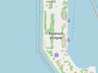 Розташування Козачий на мапі; Data: © OpenStreetMap contributors, SRTM, GEBCO, SONNY's LiDAR DTM, NASADEM, ESA WorldCover; Maps © Tracestrack