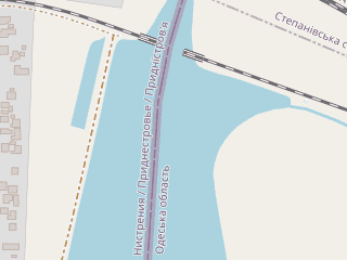 Розташування Кучурган на мапі; Data: © OpenStreetMap contributors, SRTM, GEBCO, SONNY's LiDAR DTM, NASADEM, ESA WorldCover; Maps © Tracestrack