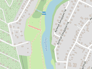Розташування Інгулець на мапі; Data: © OpenStreetMap contributors, SRTM, GEBCO, SONNY's LiDAR DTM, NASADEM, ESA WorldCover; Maps © Tracestrack