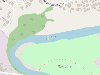 Розташування Серет на мапі; Data: © OpenStreetMap contributors, SRTM, GEBCO, SONNY's LiDAR DTM, NASADEM, ESA WorldCover; Maps © Tracestrack