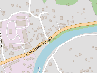 Розташування Гуцульського боднарства та убрання на мапі; Data: © OpenStreetMap contributors, SRTM, GEBCO, SONNY's LiDAR DTM, NASADEM, ESA WorldCover; Maps © Tracestrack