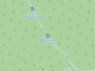 Розташування Таємничий на мапі; Data: © OpenStreetMap contributors, SRTM, GEBCO, SONNY's LiDAR DTM, NASADEM, ESA WorldCover; Maps © Tracestrack
