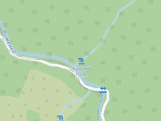 Розташування Крутий на мапі; Data: © OpenStreetMap contributors, SRTM, GEBCO, SONNY's LiDAR DTM, NASADEM, ESA WorldCover; Maps © Tracestrack