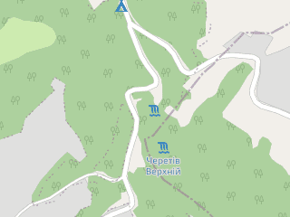 Розташування Черетів на мапі; Data: © OpenStreetMap contributors, SRTM, GEBCO, SONNY's LiDAR DTM, NASADEM, ESA WorldCover; Maps © Tracestrack