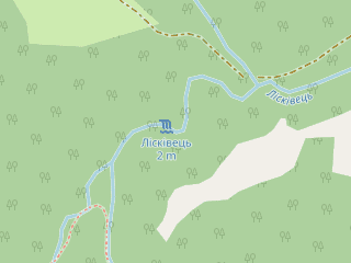 Розташування Лісківець на мапі; Data: © OpenStreetMap contributors, SRTM, GEBCO, SONNY's LiDAR DTM, NASADEM, ESA WorldCover; Maps © Tracestrack