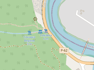 Розташування Сикавка на мапі; Data: © OpenStreetMap contributors, SRTM, GEBCO, SONNY's LiDAR DTM, NASADEM, ESA WorldCover; Maps © Tracestrack