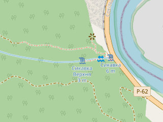 Розташування Сикавка Верхня на мапі; Data: © OpenStreetMap contributors, SRTM, GEBCO, SONNY's LiDAR DTM, NASADEM, ESA WorldCover; Maps © Tracestrack