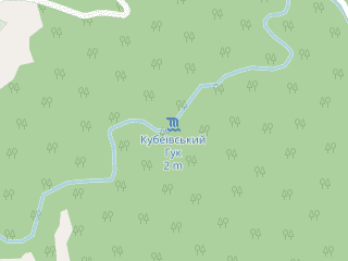 Розташування Кубеївський Гук на мапі; Data: © OpenStreetMap contributors, SRTM, GEBCO, SONNY's LiDAR DTM, NASADEM, ESA WorldCover; Maps © Tracestrack