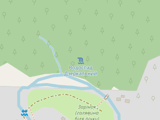 Розташування Дзеркальний на мапі; Data: © OpenStreetMap contributors, SRTM, GEBCO, SONNY's LiDAR DTM, NASADEM, ESA WorldCover; Maps © Tracestrack