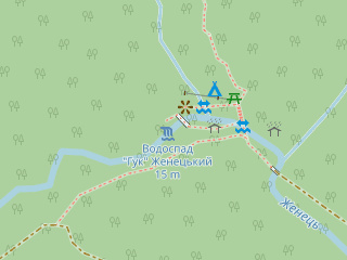 Розташування Юрин на мапі; Data: © OpenStreetMap contributors, SRTM, GEBCO, SONNY's LiDAR DTM, NASADEM, ESA WorldCover; Maps © Tracestrack