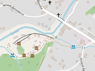 Розташування Старе село на мапі; Data: © OpenStreetMap contributors, SRTM, GEBCO, SONNY's LiDAR DTM, NASADEM, ESA WorldCover; Maps © Tracestrack