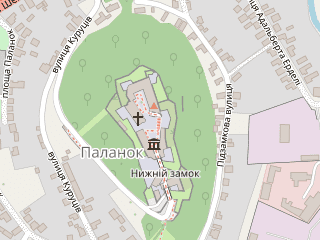 Розташування Паланок на мапі; Data: © OpenStreetMap contributors, SRTM, GEBCO, SONNY's LiDAR DTM, NASADEM, ESA WorldCover; Maps © Tracestrack