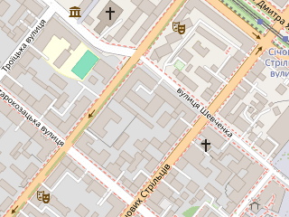 Розташування Дзвінок на мапі; Data: © OpenStreetMap contributors, SRTM, GEBCO, SONNY's LiDAR DTM, NASADEM, ESA WorldCover; Maps © Tracestrack