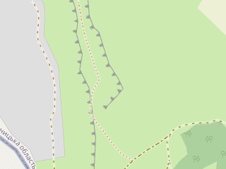 Розташування Малишка-Киянка на мапі; Data: © OpenStreetMap contributors, SRTM, GEBCO, SONNY's LiDAR DTM, NASADEM, ESA WorldCover; Maps © Tracestrack