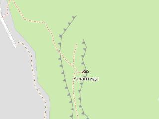 Розташування Атлантида на мапі; Data: © OpenStreetMap contributors, SRTM, GEBCO, SONNY's LiDAR DTM, NASADEM, ESA WorldCover; Maps © Tracestrack