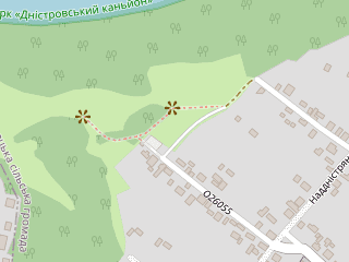 Розташування Дністровський на мапі; Data: © OpenStreetMap contributors, SRTM, GEBCO, SONNY's LiDAR DTM, NASADEM, ESA WorldCover; Maps © Tracestrack