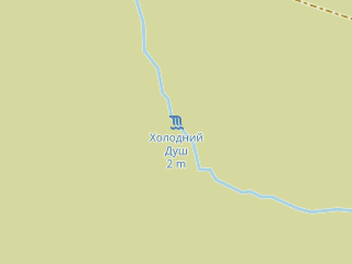 Розташування Холодний душ на мапі; Data: © OpenStreetMap contributors, SRTM, GEBCO, SONNY's LiDAR DTM, NASADEM, ESA WorldCover; Maps © Tracestrack