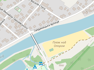 Розташування Опір на мапі; Data: © OpenStreetMap contributors, SRTM, GEBCO, SONNY's LiDAR DTM, NASADEM, ESA WorldCover; Maps © Tracestrack