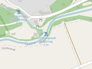 Розташування Поляницький на мапі; Data: © OpenStreetMap contributors, SRTM, GEBCO, SONNY's LiDAR DTM, NASADEM, ESA WorldCover; Maps © Tracestrack