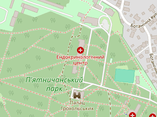 Розташування П'ятничанський на мапі; Data: © OpenStreetMap contributors, SRTM, GEBCO, SONNY's LiDAR DTM, NASADEM, ESA WorldCover; Maps © Tracestrack