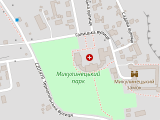 Розташування Микулинецький на мапі; Data: © OpenStreetMap contributors, SRTM, GEBCO, SONNY's LiDAR DTM, NASADEM, ESA WorldCover; Maps © Tracestrack