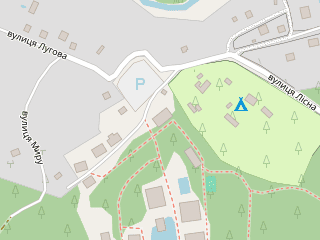 Розташування Verholy Relax Park на мапі; Data: © OpenStreetMap contributors, SRTM, GEBCO, SONNY's LiDAR DTM, NASADEM, ESA WorldCover; Maps © Tracestrack