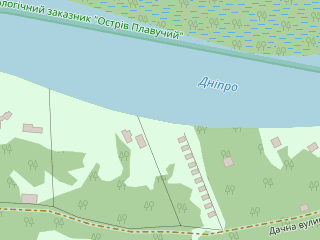 Розташування Хрещатик на мапі; Data: © OpenStreetMap contributors, SRTM, GEBCO, SONNY's LiDAR DTM, NASADEM, ESA WorldCover; Maps © Tracestrack