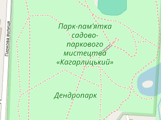 Розташування Кагарлицький на мапі; Data: © OpenStreetMap contributors, SRTM, GEBCO, SONNY's LiDAR DTM, NASADEM, ESA WorldCover; Maps © Tracestrack