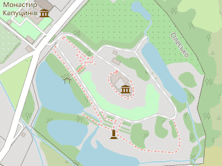 Розташування Олеський на мапі; Data: © OpenStreetMap contributors, SRTM, GEBCO, SONNY's LiDAR DTM, NASADEM, ESA WorldCover; Maps © Tracestrack