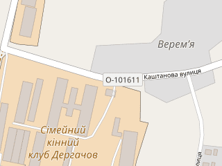 Розташування DERGACHOV на мапі; Data: © OpenStreetMap contributors, SRTM, GEBCO, SONNY's LiDAR DTM, NASADEM, ESA WorldCover; Maps © Tracestrack
